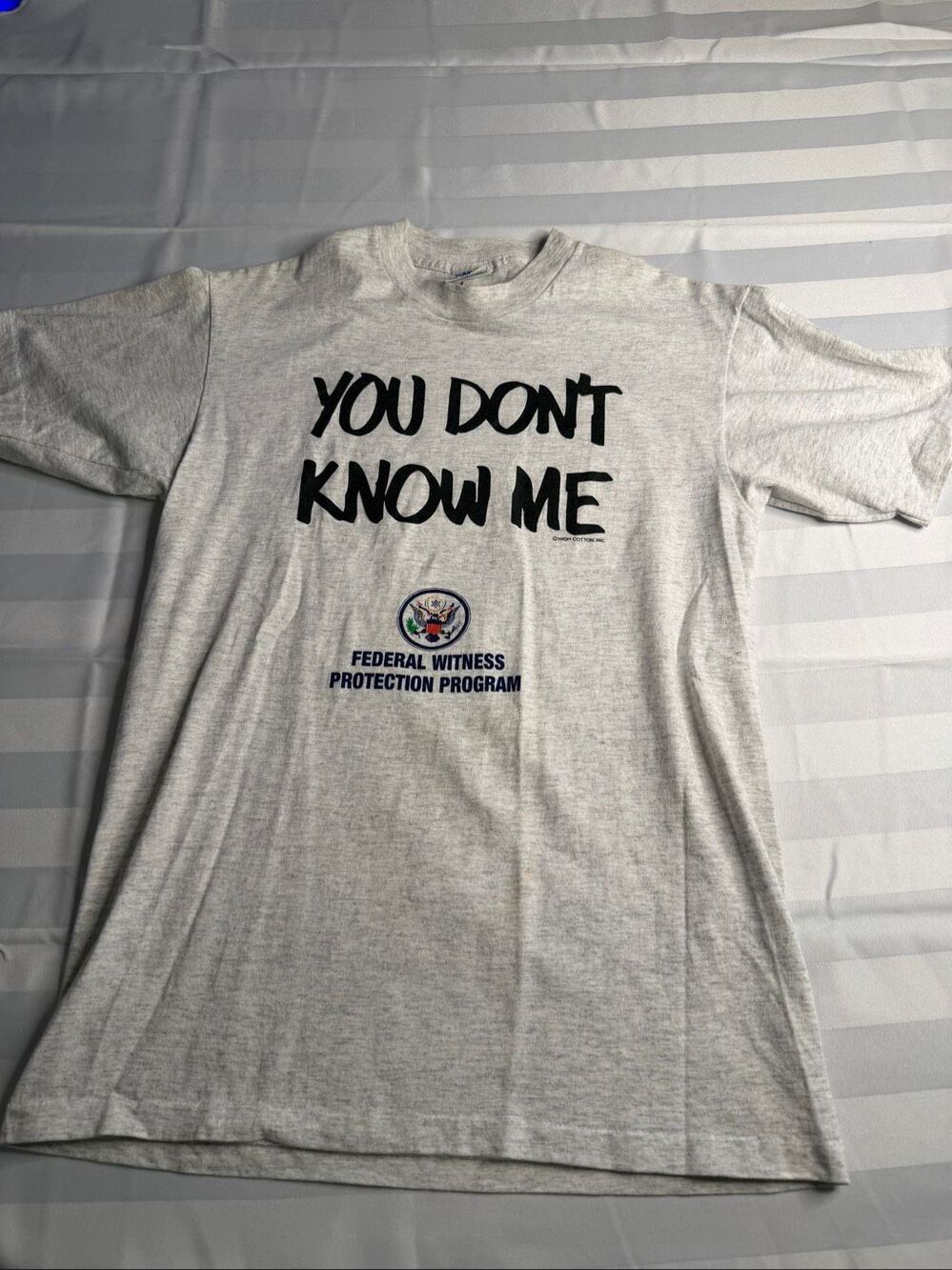 You Don’t Know Me VTG Cal Cru Federal Witness Protection T-Shirt Cal Cru Sz M